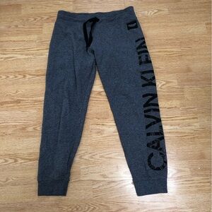 Calvin Klein Gray Sweatpants with Bold Branding size medium ladies- gently worn